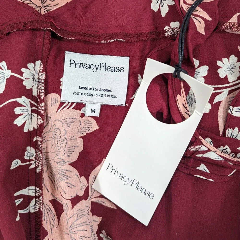 NEW Privacy‎ Please Dress M Wrap Floral Print Maxi Bloomcore Feminine summer